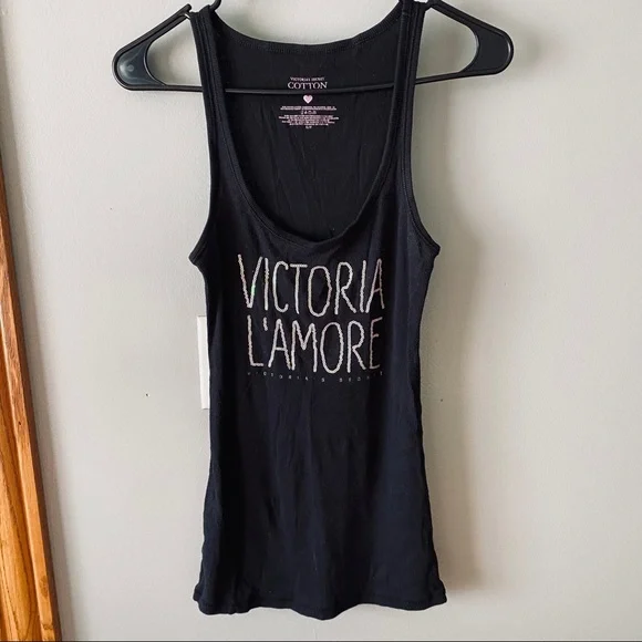 Victoria’s Secret cotton black tank top - Picture 1 of 6